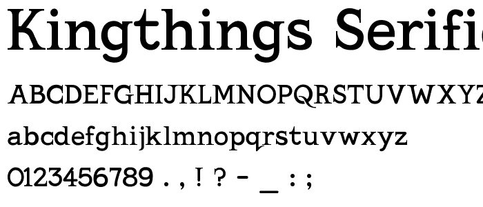 Kingthings Serifique font